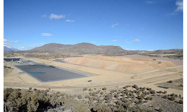 Pan Mine; ore stacking on leach pads 