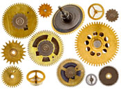 gold cogwheels