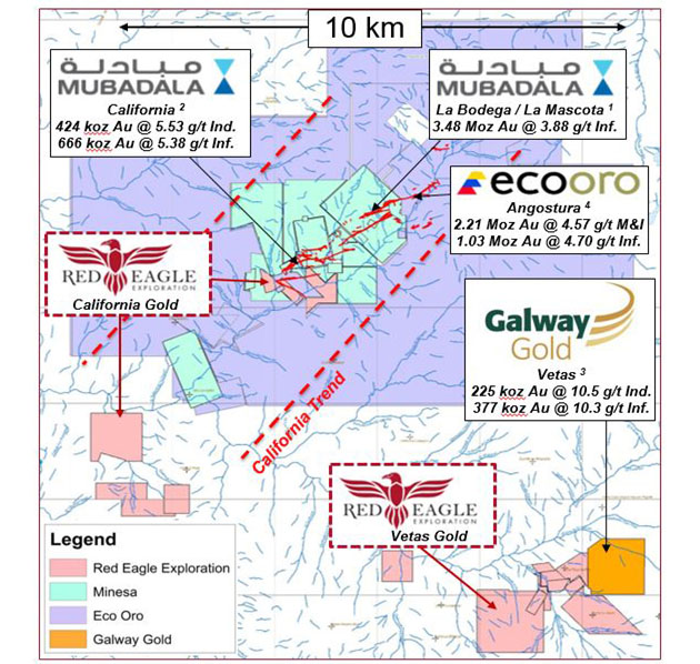 Red Eagle Exploration Project Map