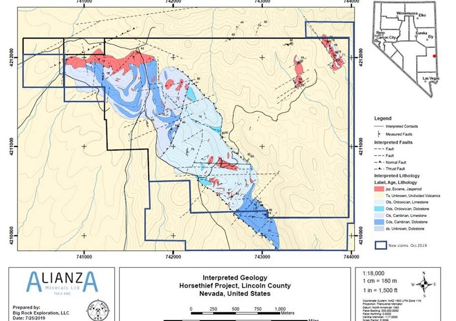Alianza Minerals Identifies New Targets and Expands Horsethief Gold Project , NV