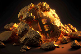 Gold Rocks and Bitcoin Double Tops