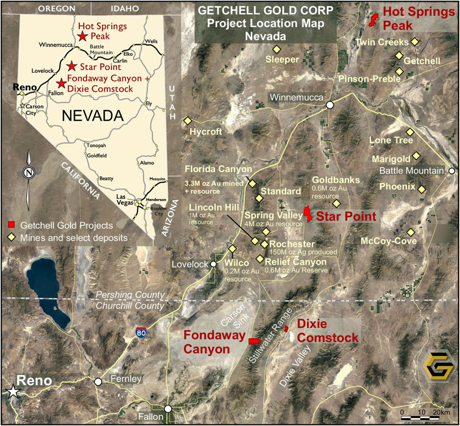 Getchell Project Map