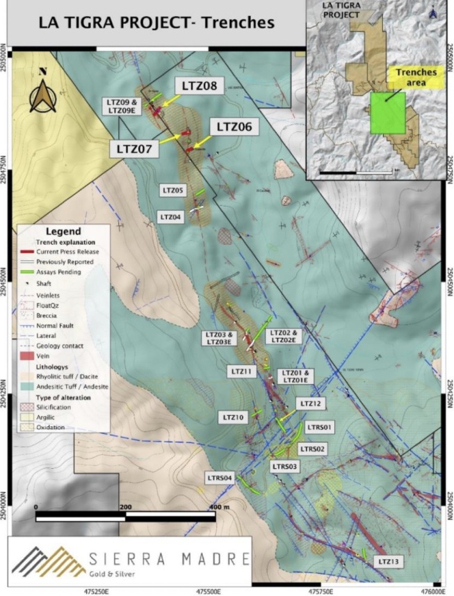 Le Tigra Trenching Map