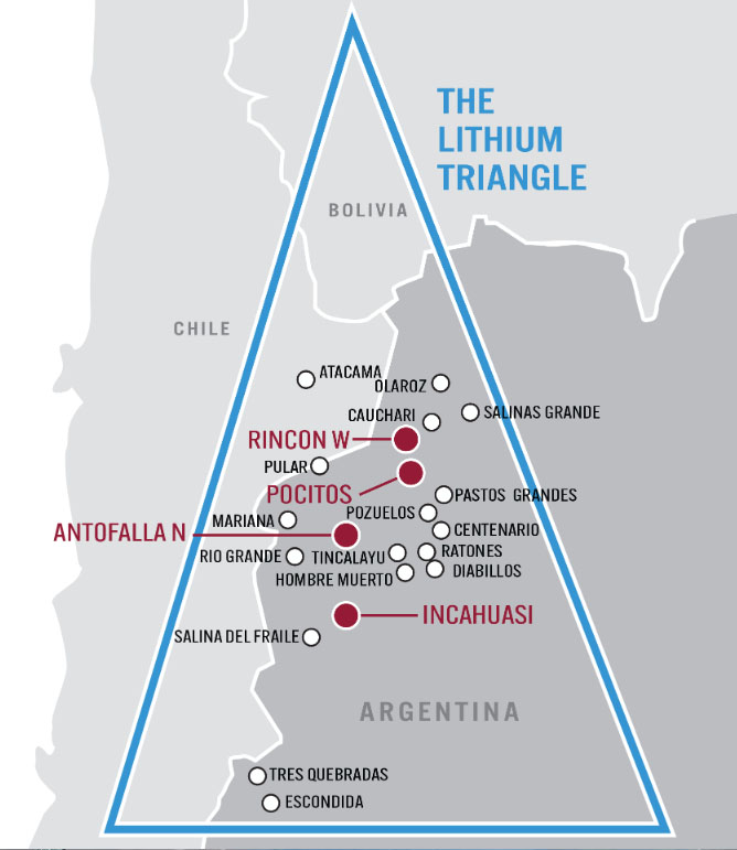 Lithium Triangle Map