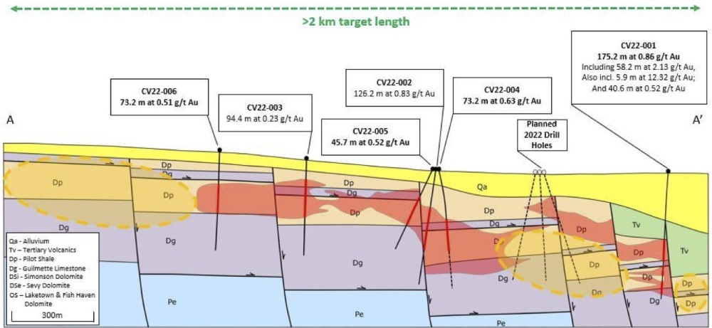 NevGold cross section